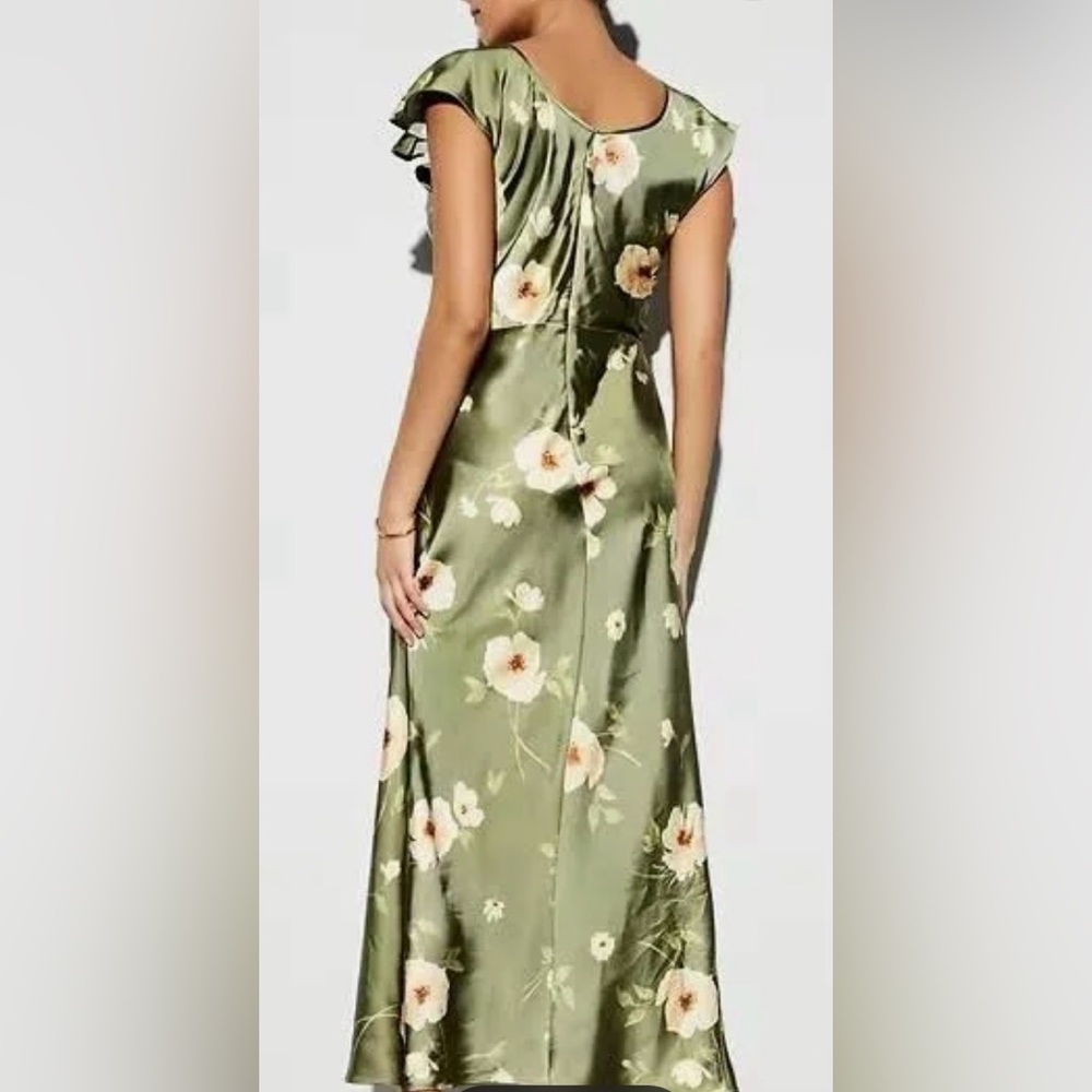 Old Navy Olive Floral Maxi Dress - Picture 2 of 5